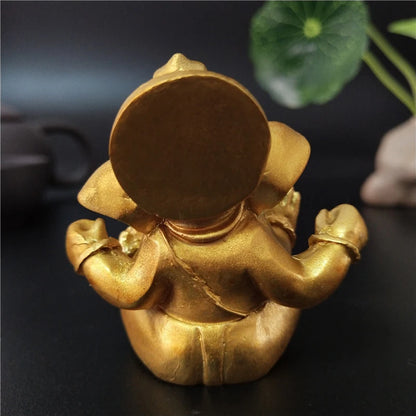 Golden Ganesha Buddha Figurine