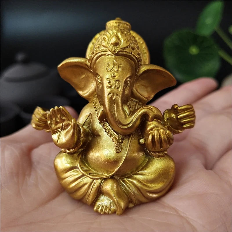 Golden Ganesha Buddha Figurine