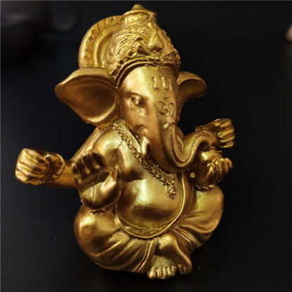 Golden Ganesha Buddha Figurine