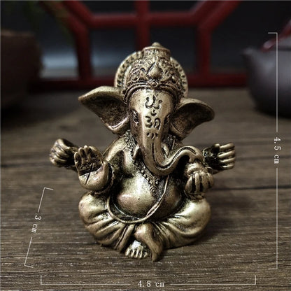 Golden Ganesha Buddha Figurine