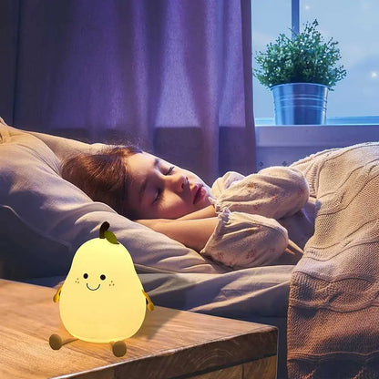 Cute Pear-Shaped Silicone Night Light