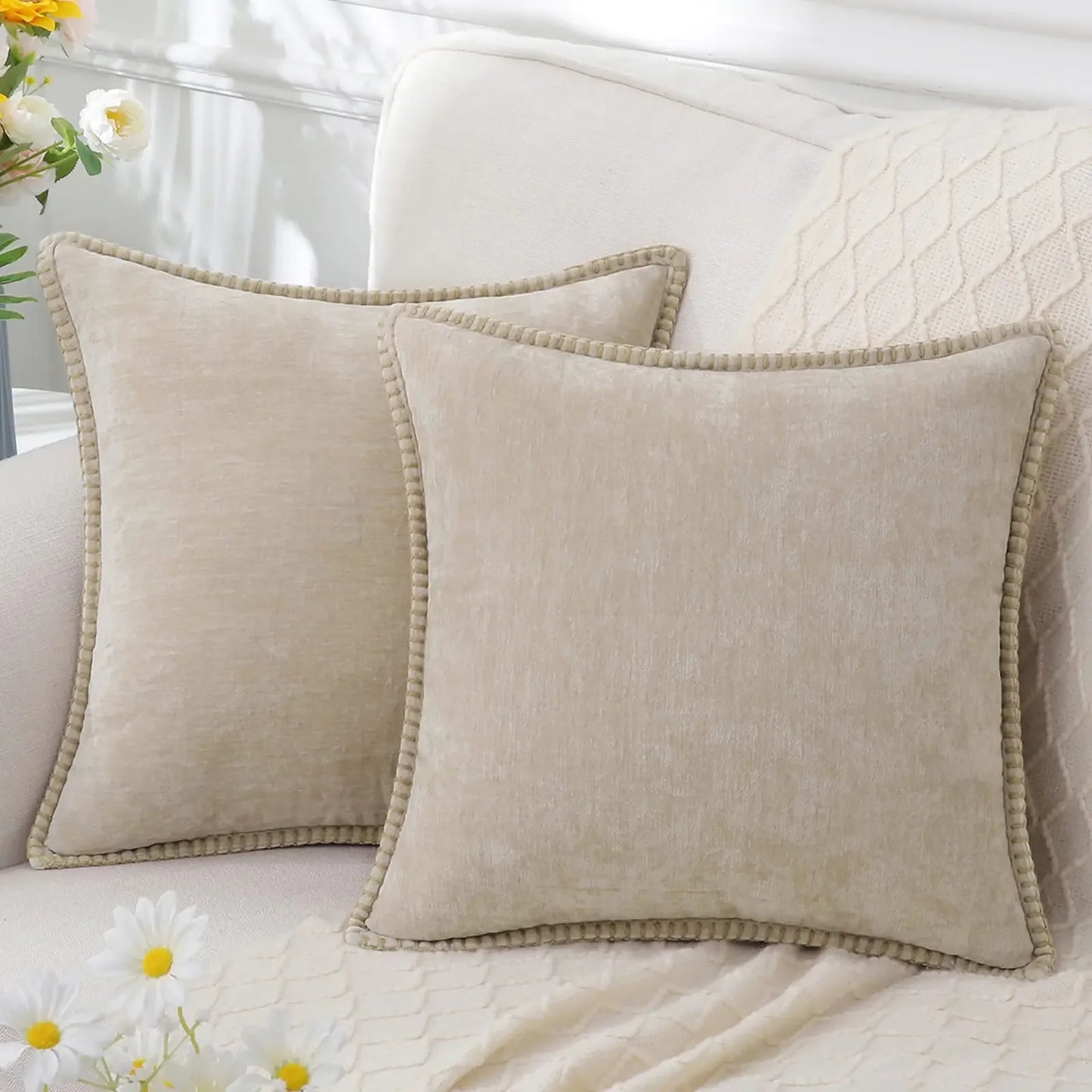 Chenille Throw Pillow Cover