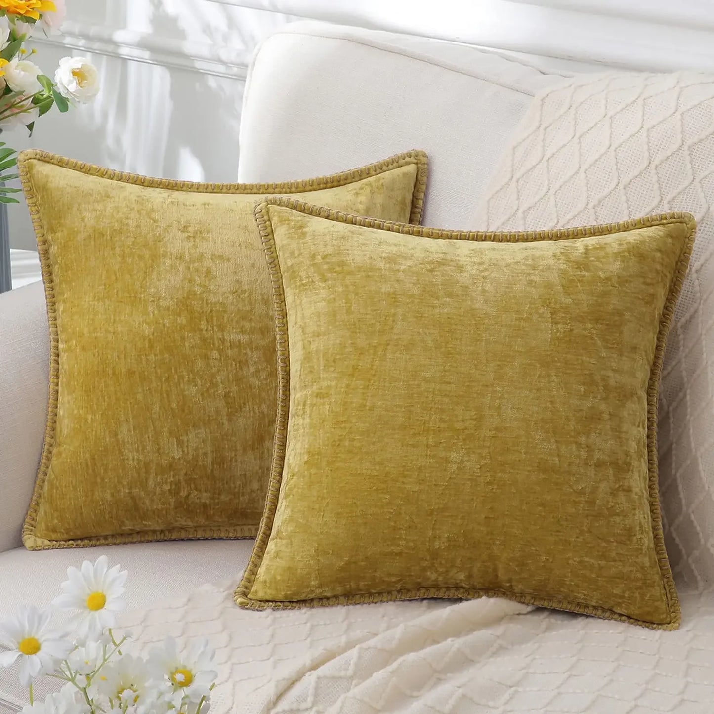 Chenille Throw Pillow Cover