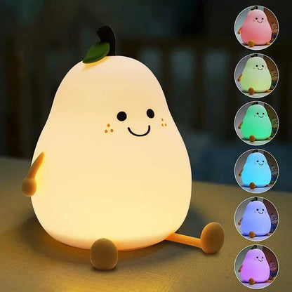 Cute Pear-Shaped Silicone Night Light