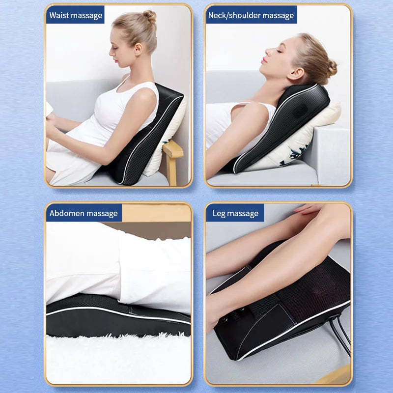 RelaxEase Heated Massage Pillow