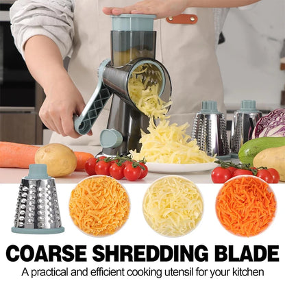 3-in-1 Rotary Cheese and Vegetable Grater