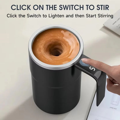 Portable Magnetic Stirring Coffee Mug