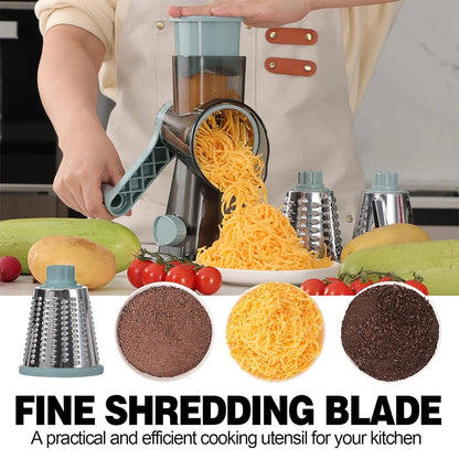 3-in-1 Rotary Cheese and Vegetable Grater