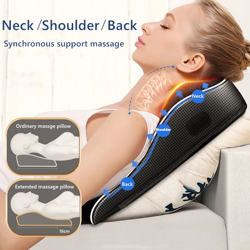 RelaxEase Heated Massage Pillow